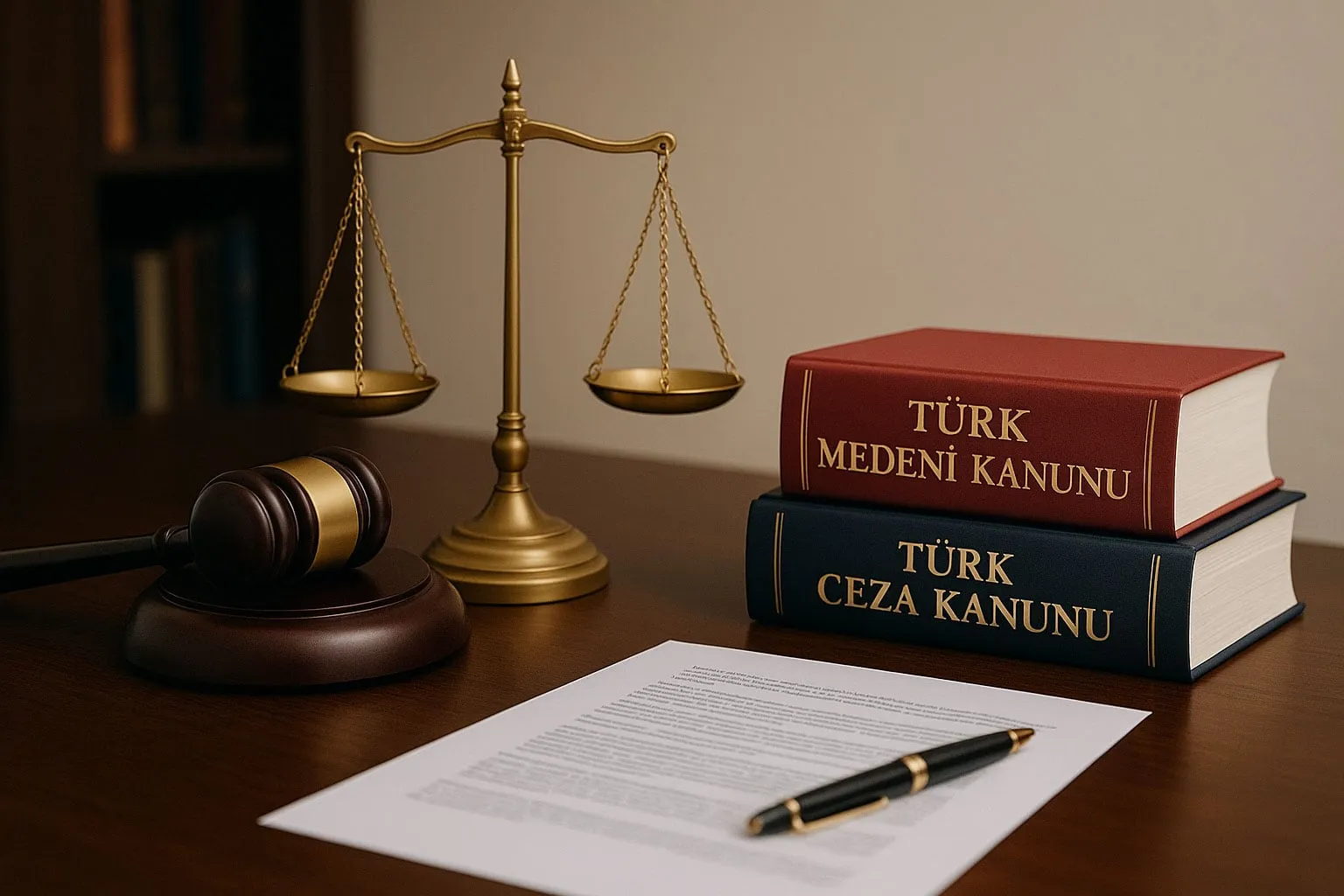 Masada terazi, tokmak, Türk Medeni Kanunu ve Türk Ceza Kanunu kitapları